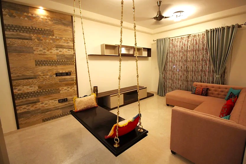 Traditional unjal blended with contemporary style