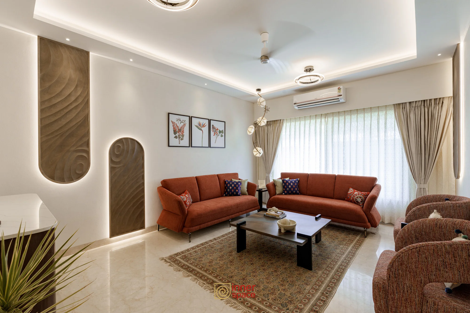 Adarsh Sanctuary villa living room, Bangalore